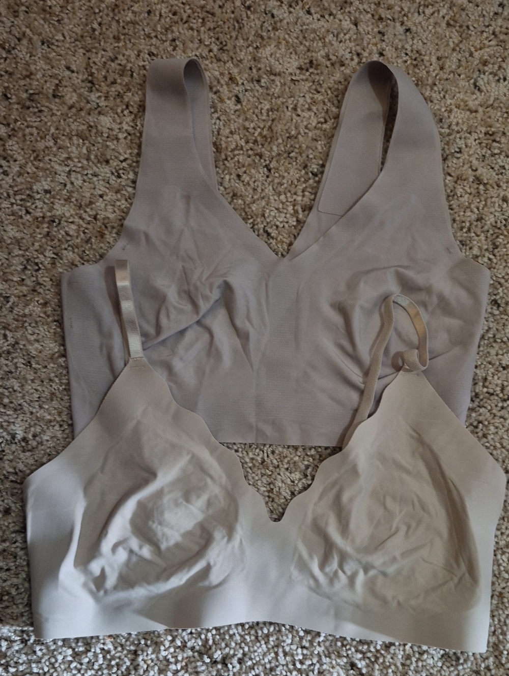 sophie b. Seamless Bralette Duo in Taupe and Light Beige